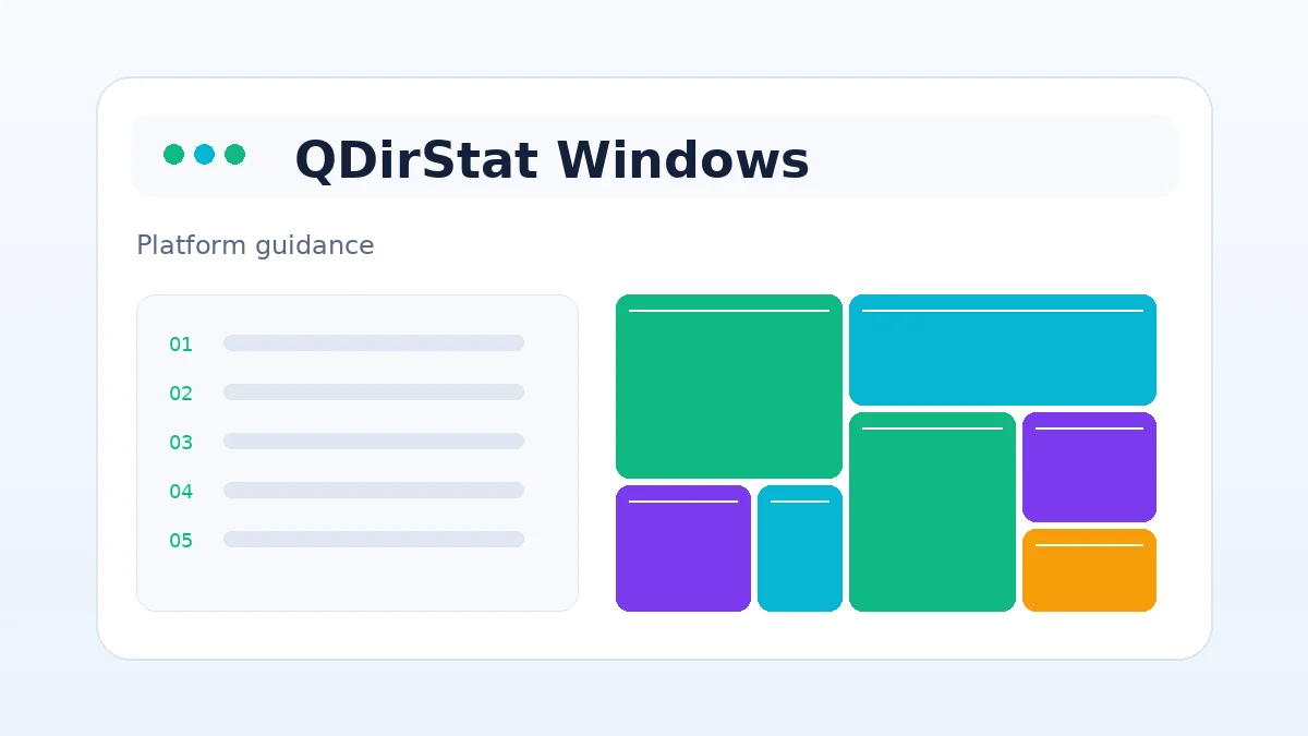 QDirStat Windows compatibility explained dashboard illustration